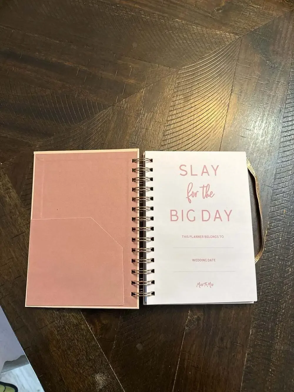 Miss To Mrs Future Mrs Rose Gold Wedding Planner Journal